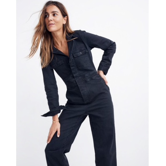 Madewell Pants - Madewell Garment-Dyed Denim Slim Coverall Jumpsuit
